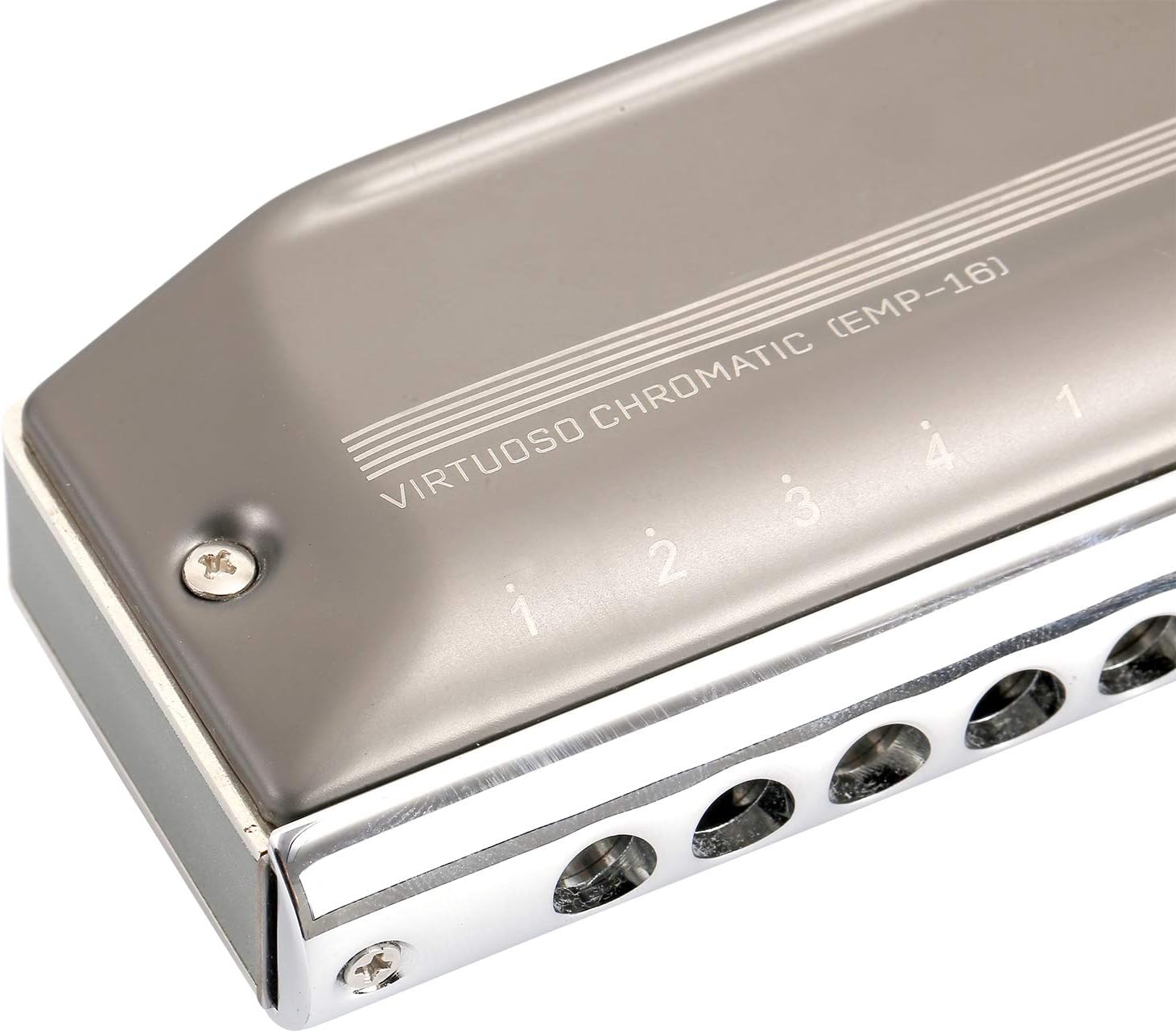 East top Upgrade Chromatic Harmonica 16 Hole 64 Tone Key of C, Aluminum Comb Chromatic Mouth Organ Harmonica For Adults, Students and harmonica lovers