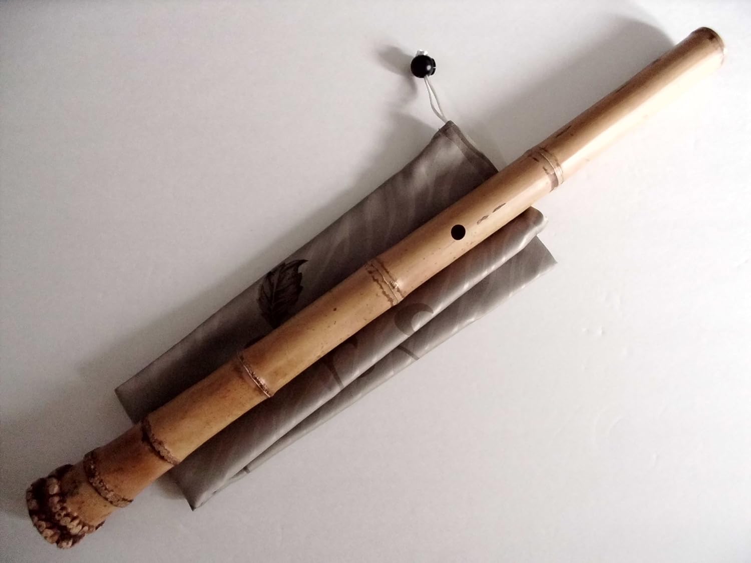 2.0 Pentatonic Shakuhachi with Root End 5 Holes Kinko Wudaguji inlet with buffalo horn flake- Traditional Zen Instrument