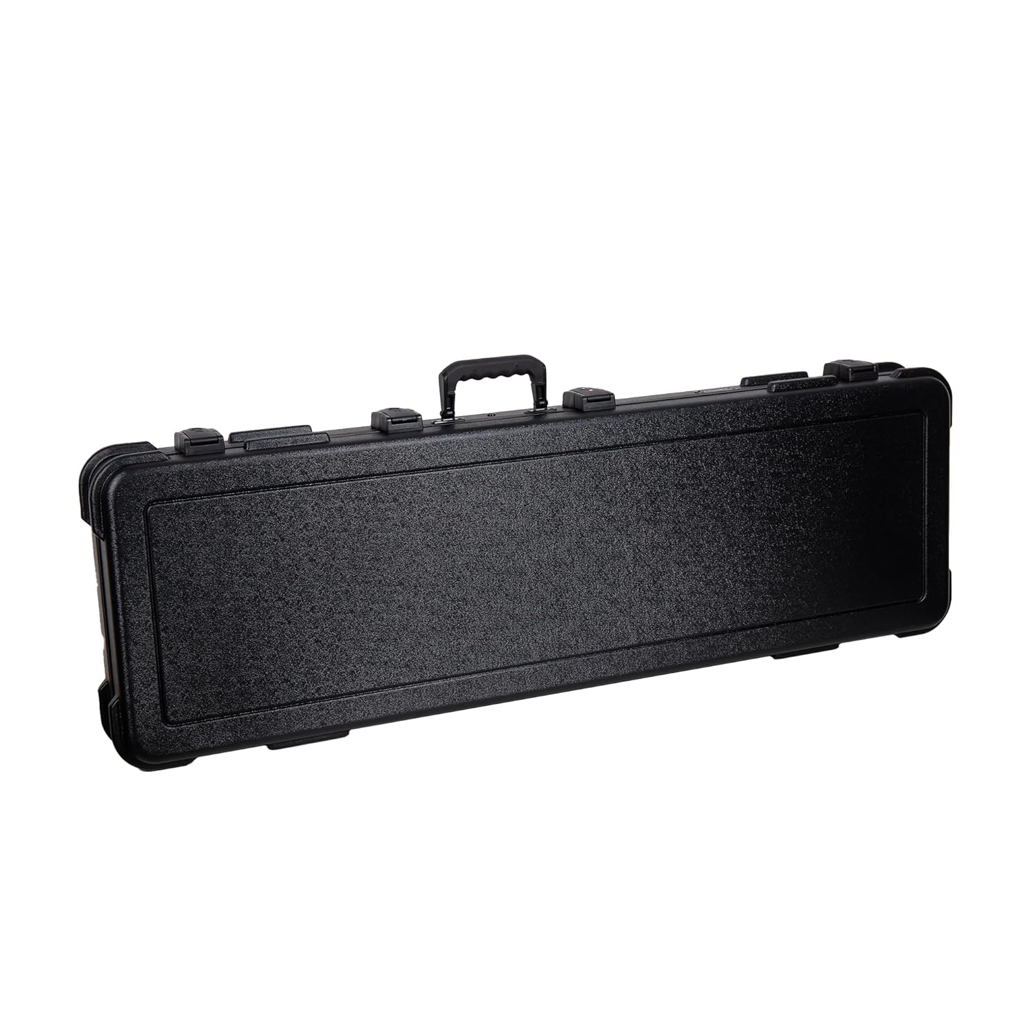Crossrock ABS Bass Guitar Flight Case for Fender Jazz & Precision | Black Matte Finish, Burgundy Velvet Interior, TSA Lock – Premium Molded Series