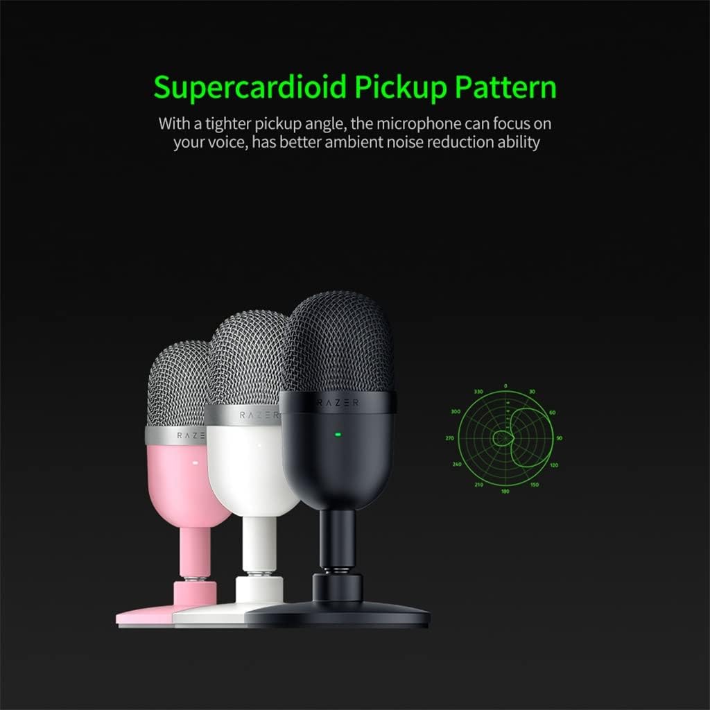 Mini Microphone USB Microphone Ultra-Compact Condenser Stream Microphone Microphone (Color : Pink, Size (Black