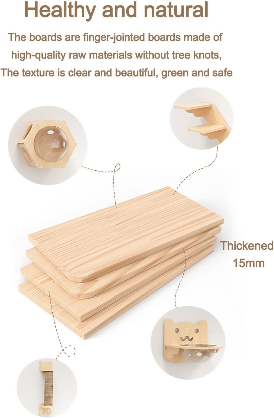 Cat Climbing Shelves, Wall Mount Cat Furniturefor Cats to Sleep, Play and Climb(Style 6)