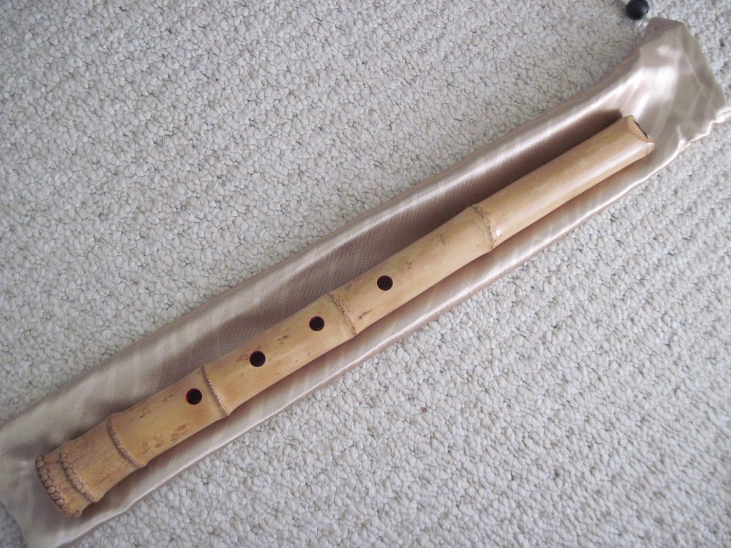 1.6 Pentatonic Shakuhachi with Root End 5 Holes Kinko Wudaguji inlet with buffalo horn flake- Traditional Zen Instrument