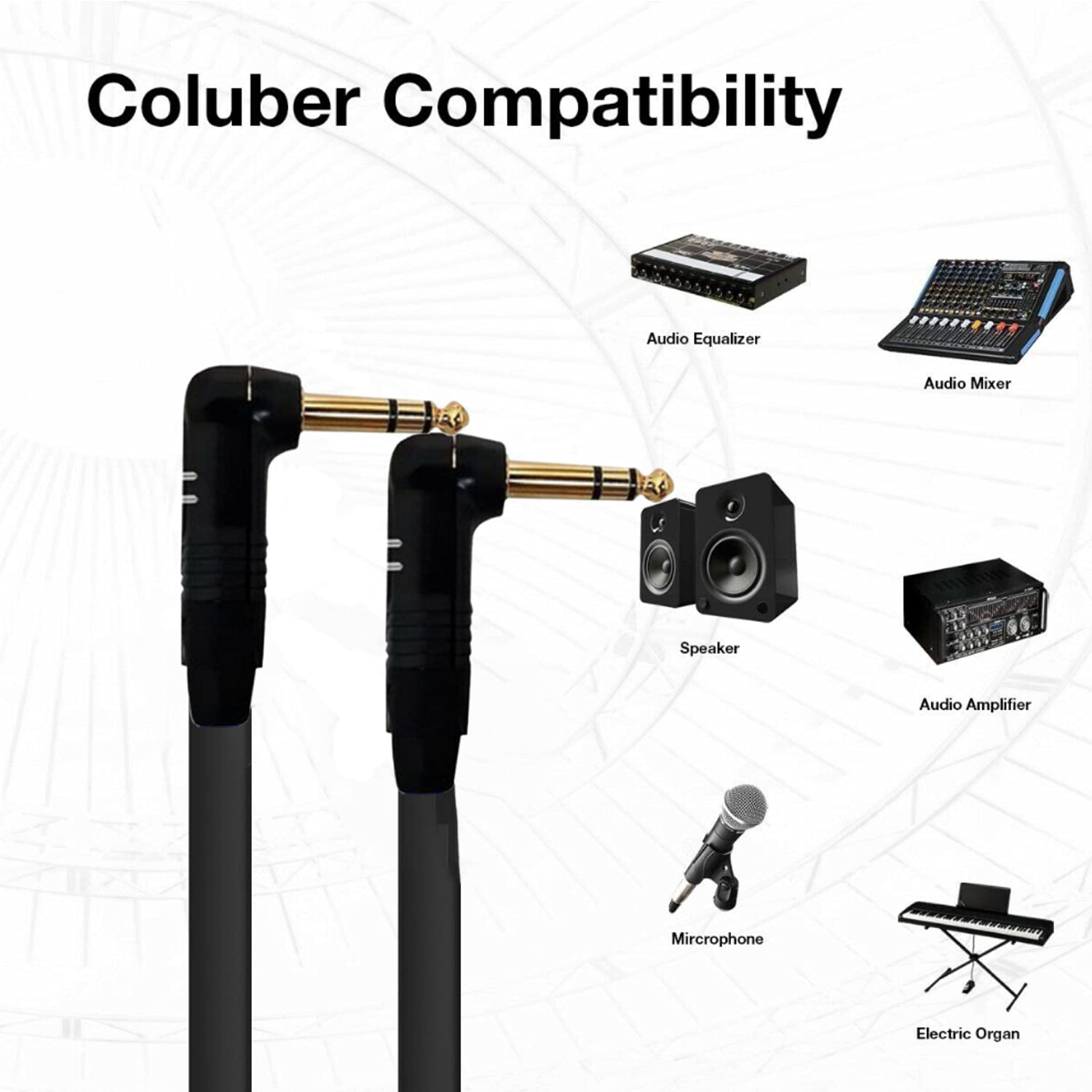 COLUBER CABLE Right Angle 1/4