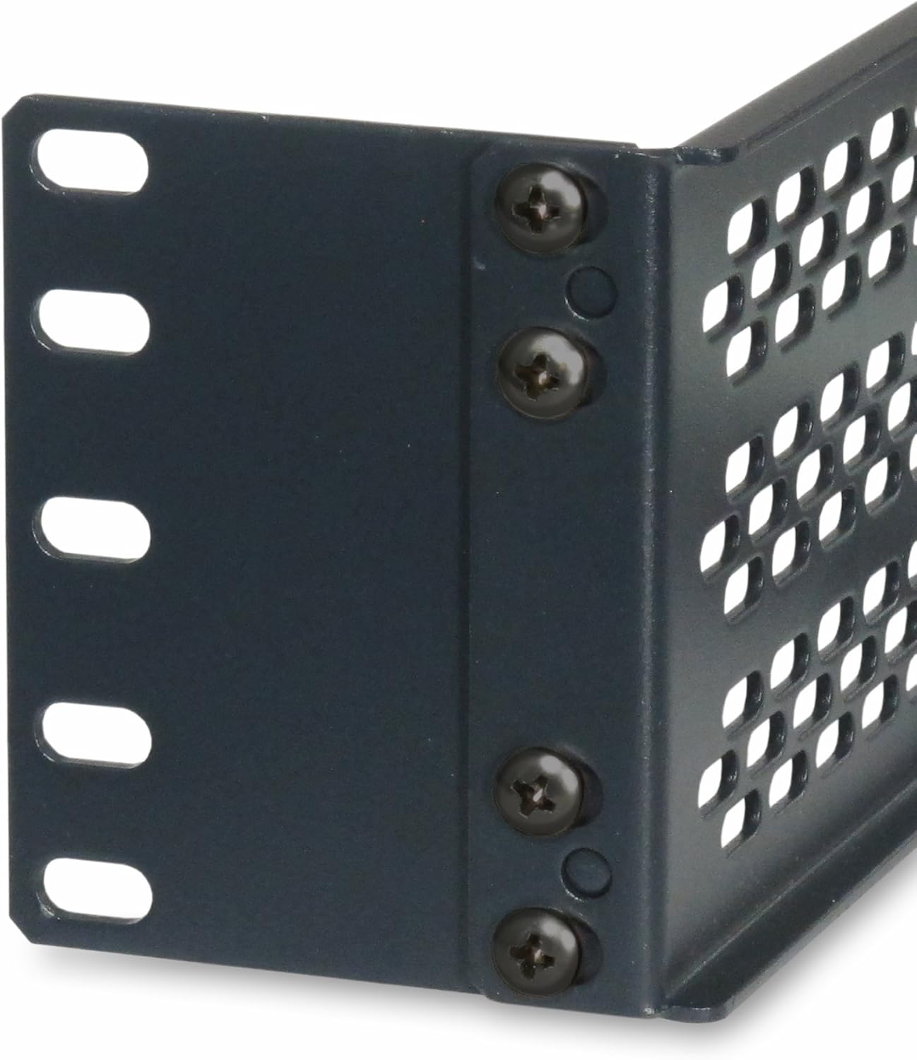 2RU Rack Mount Alloy Steel Dark Gray DIN Rail Bracket for Industrial DIN Mount Equipment