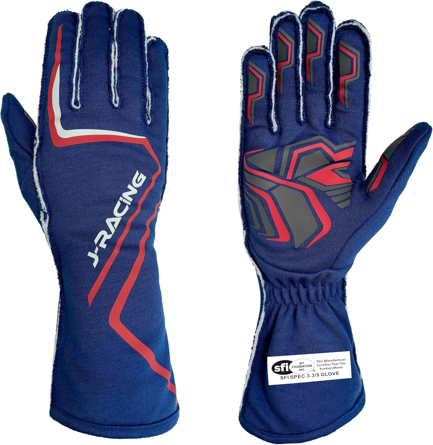 Racing Gloves SFI 3.3/5 Certified Flame Retardant, Aramid Knit, Anti-Slip Grip, Breathable, Secure Fit for Professional Drivers