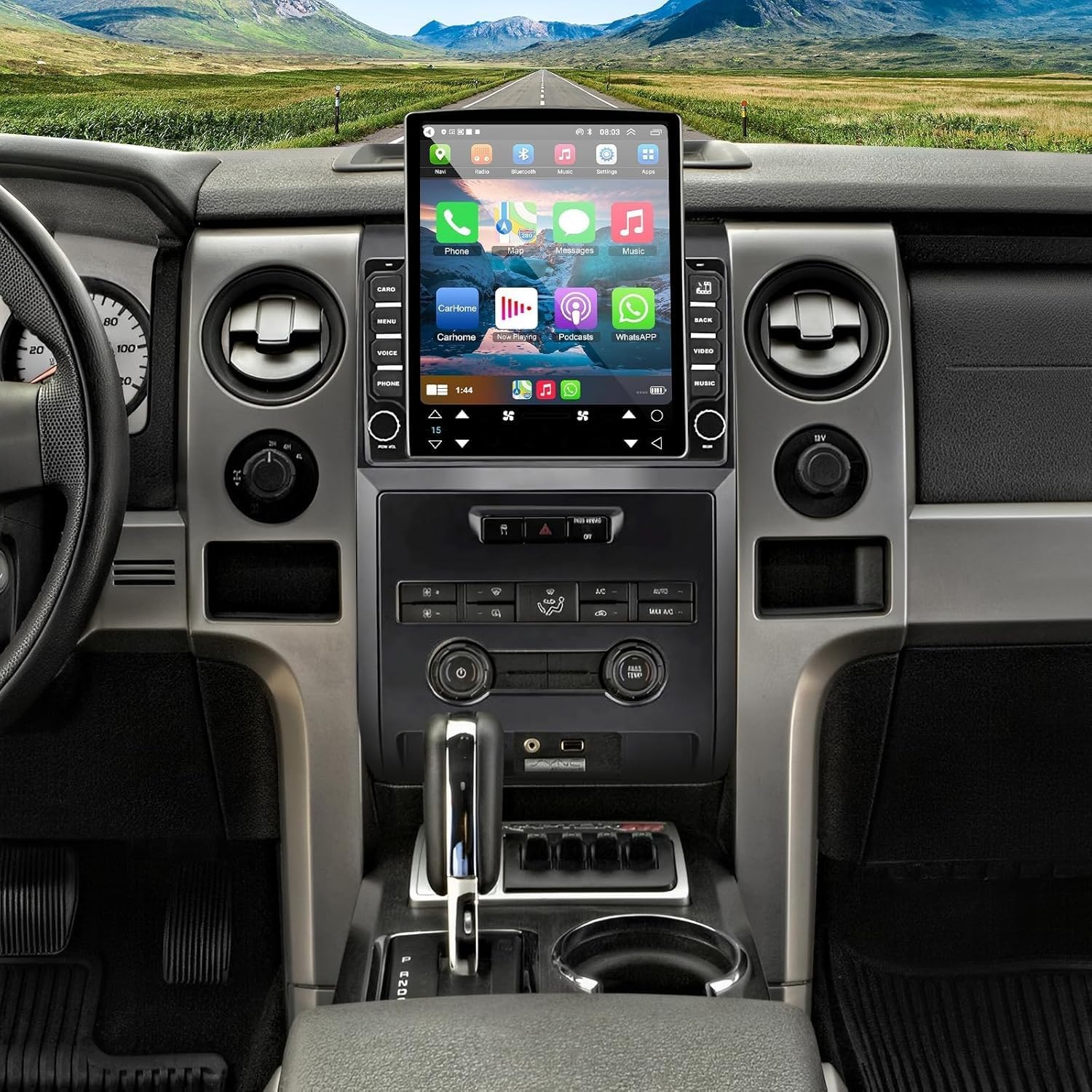 Double Din Car Stereo Radio Compatible for F150 2009-2014 with CarPlay Android Auto, 9.7