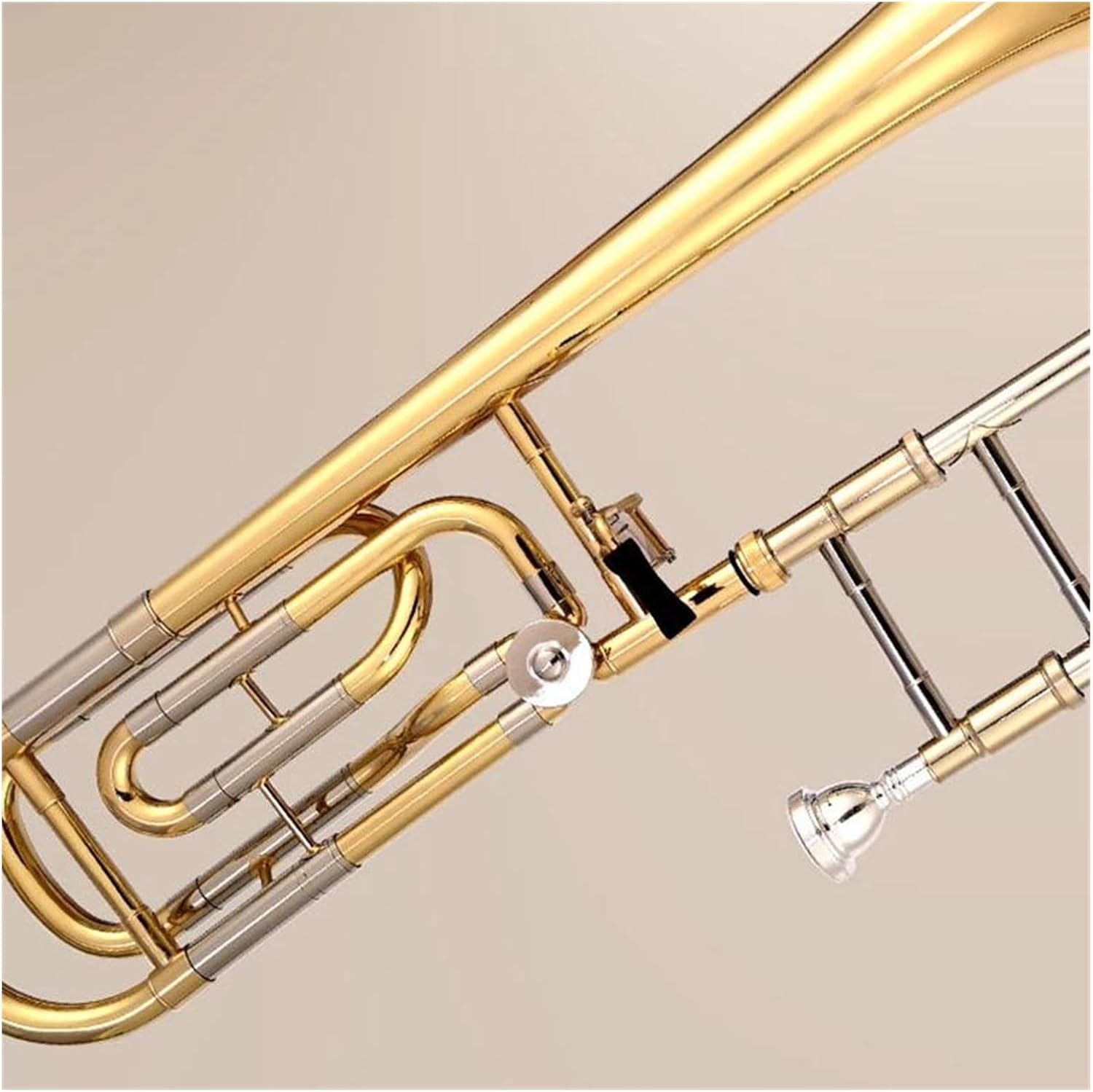Professional Bass Trombone Gold Brass Instrument