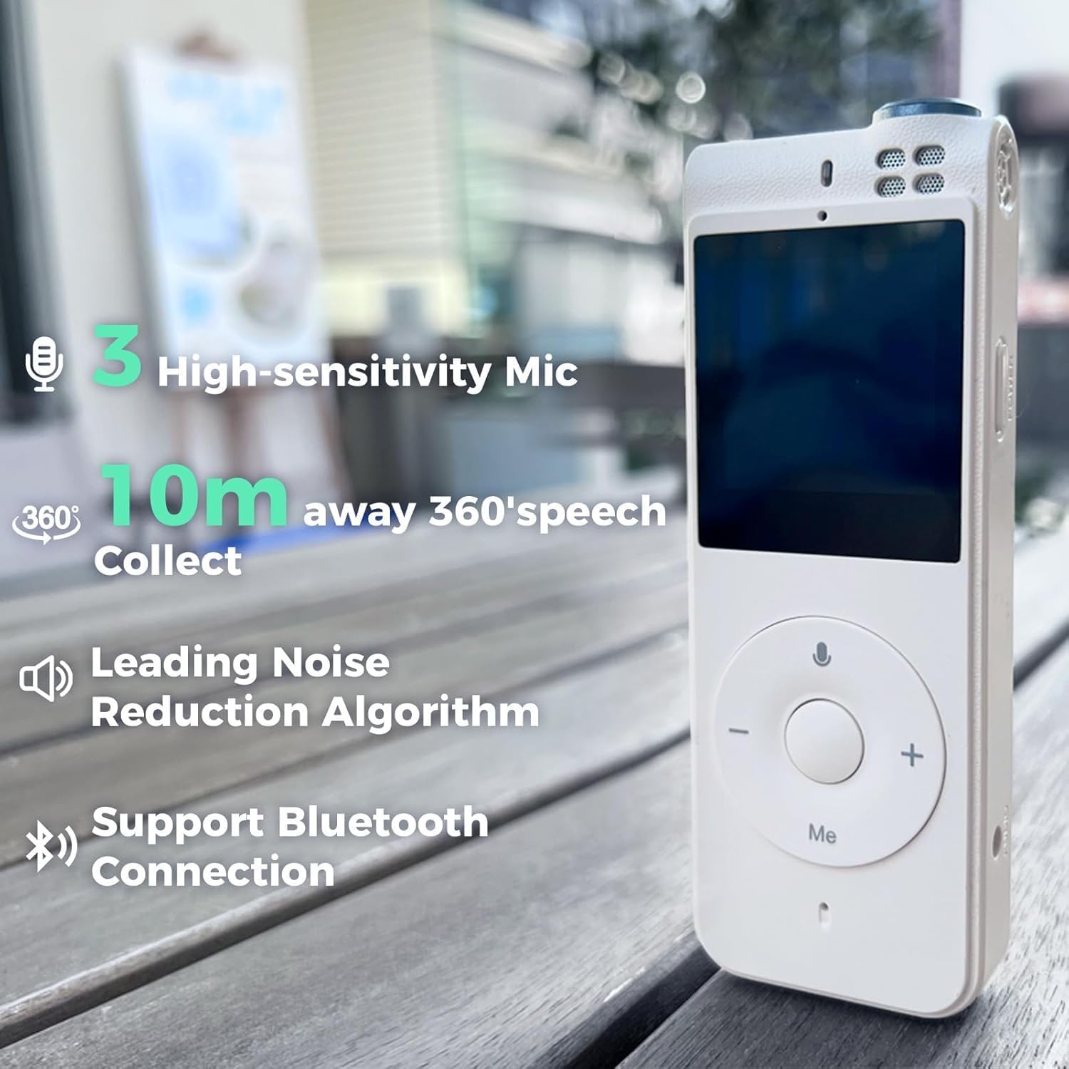Digital Voice Recorder with Transcription to Text, Voice to Text Recorder with Voice Translation, Audio Recorder with Playback, Language Translator Device, No Subscription Needed, No Monthly fee