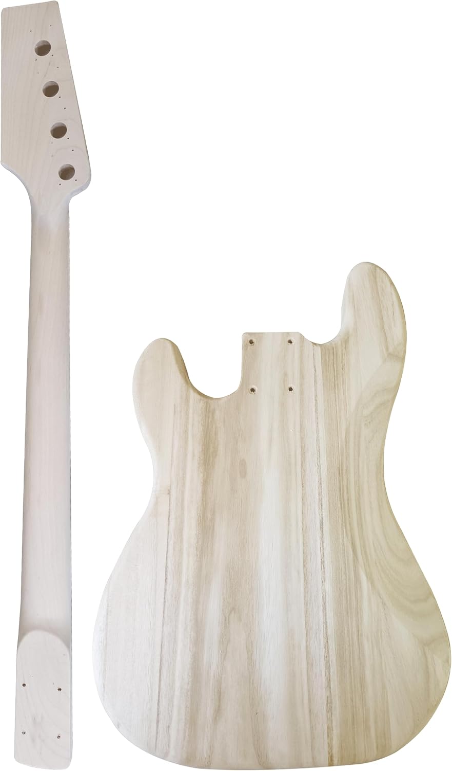 DIY PB Bass Guitar Kit PB Bass Style Beginner Kits 4 String Right Handed with Paulownia Body Hard Maple Neck Rosewood Fingerboard Chrome Hardware Build Your Own Bass Guitar.