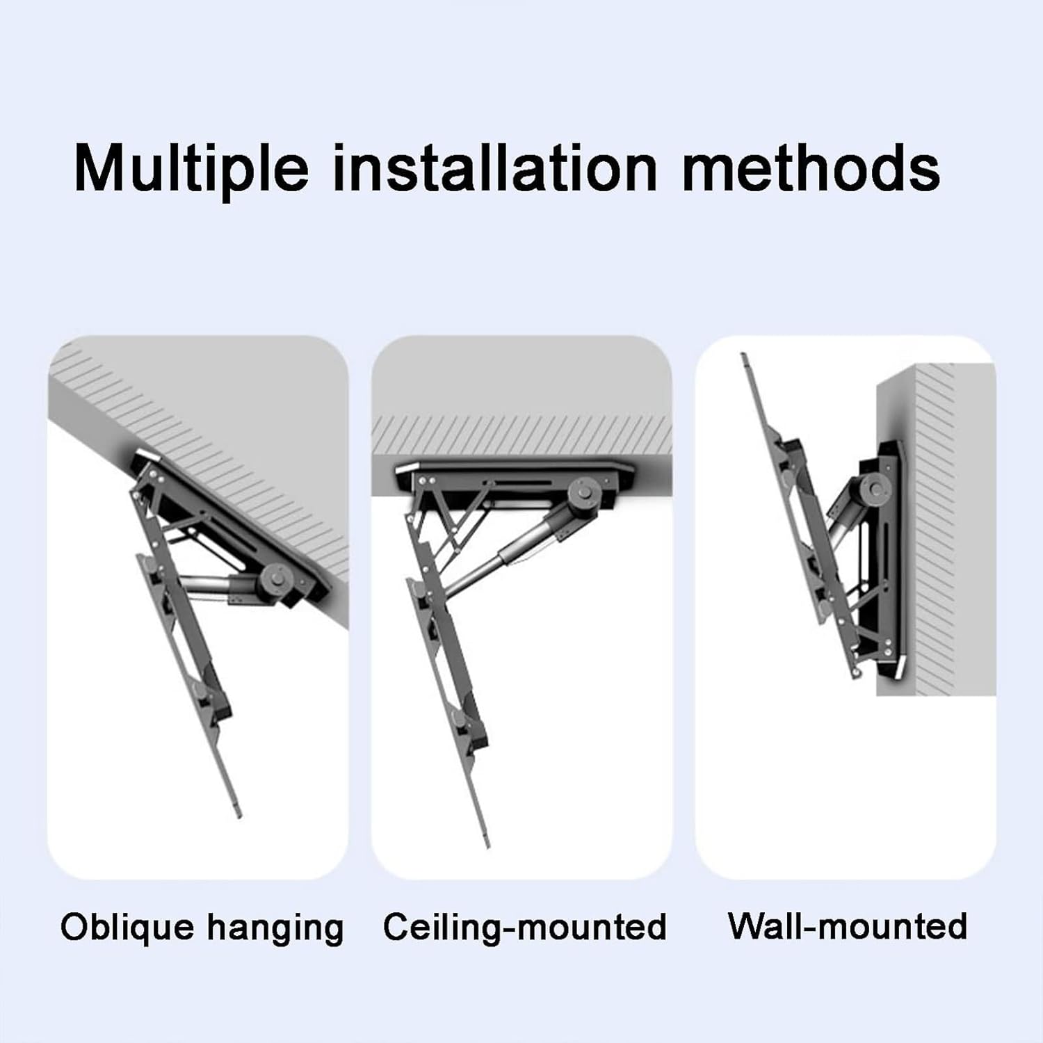 Motorized TV Ceiling Mount - Motorised TV Bracket,Fits 50-90 Inch TVs Tv Wall Mount,0-85° Flip Down Pitched Roof Mount Stand,with Remote Control and Switch Control Elect