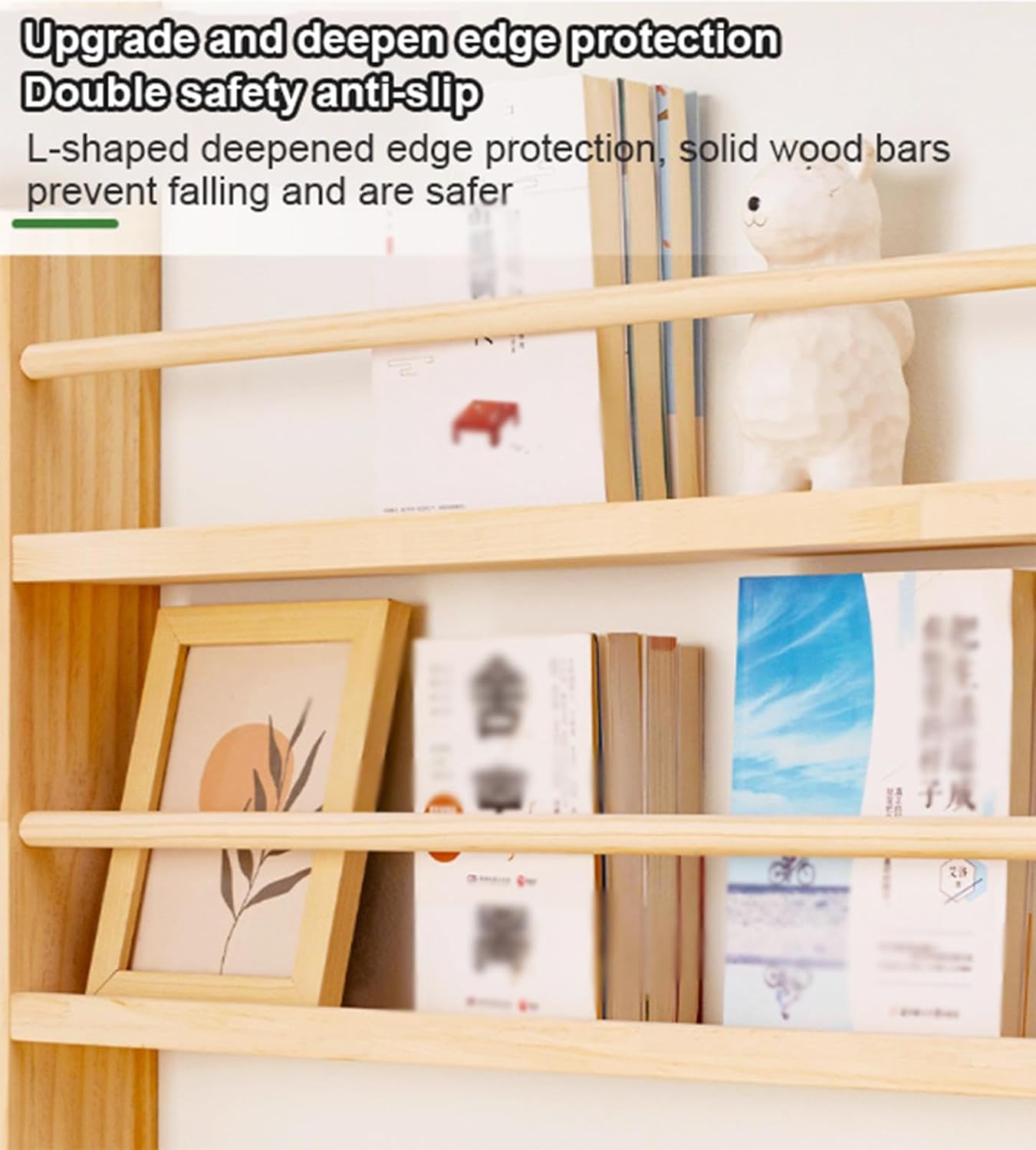 Wall Mount Bookcases Display Racks,Modern Solid Wood Corner Bookshelf, Open Storage Shelves Home Floor Bookcases for Living Room, Kitchen,174cm