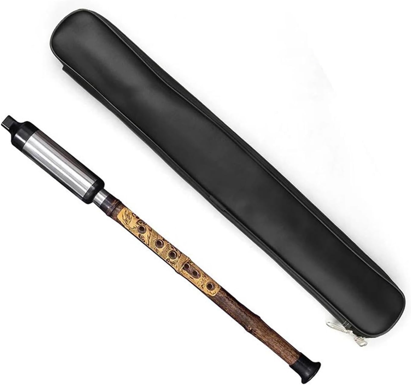 C Bamboo Flute Bawu Woodwind Flute With Leather Box(Bb key)