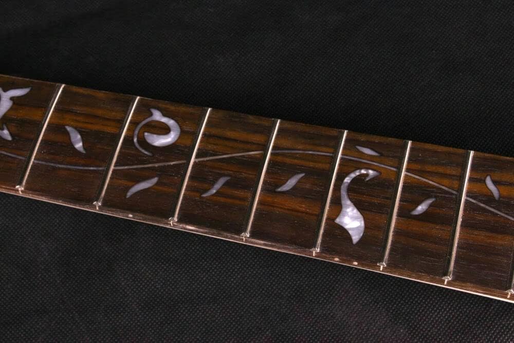 Bass guitar neck 24fret Maple Rosewood Fretboard Vine Inlay 34inch DIY guitar