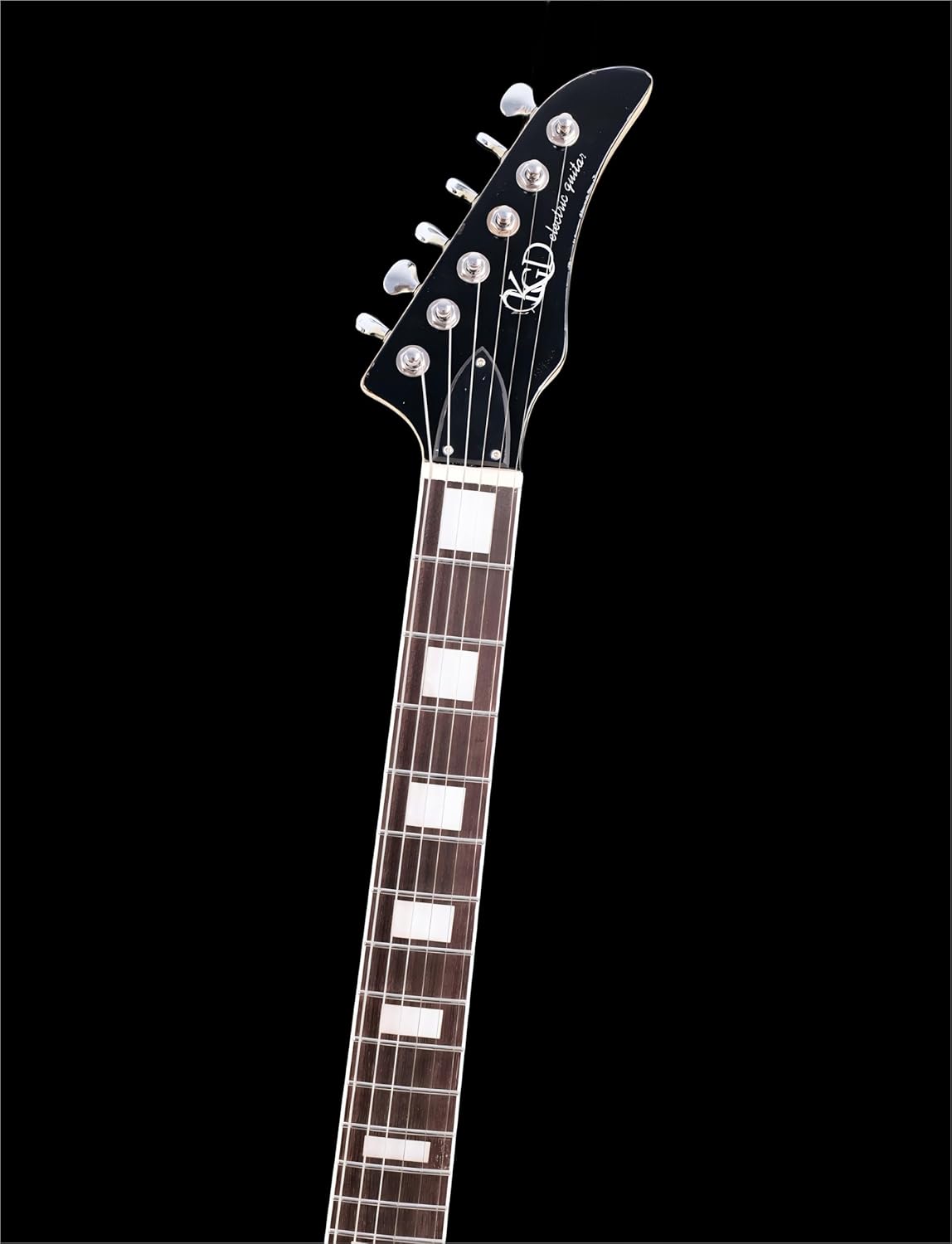 KGD Relic Electric Guitar-6-String Heavy Metal Guitar with Bone Nut, Professional Electric Guitar for Adults (Cream Yellow)