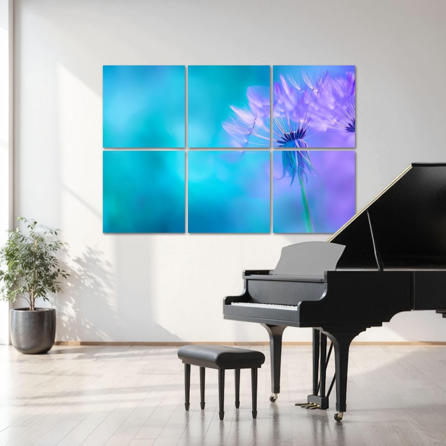 6 Pack Art Acoustic Panels Abstract nature Dandelion extreme close up macrophotography Sound Absorbing Panel 48