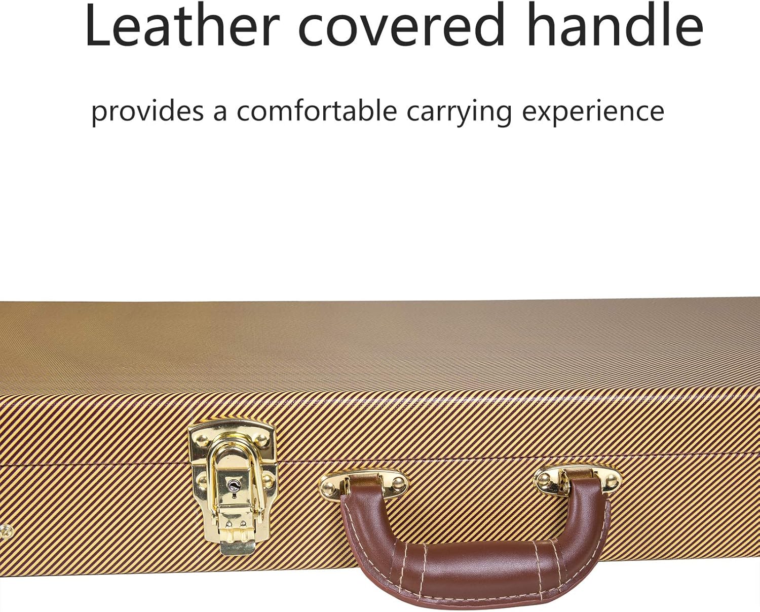 Crossrock Wood Case Fits Electric Bass Guitars-Vinyl Tweed (CRW620BTW)