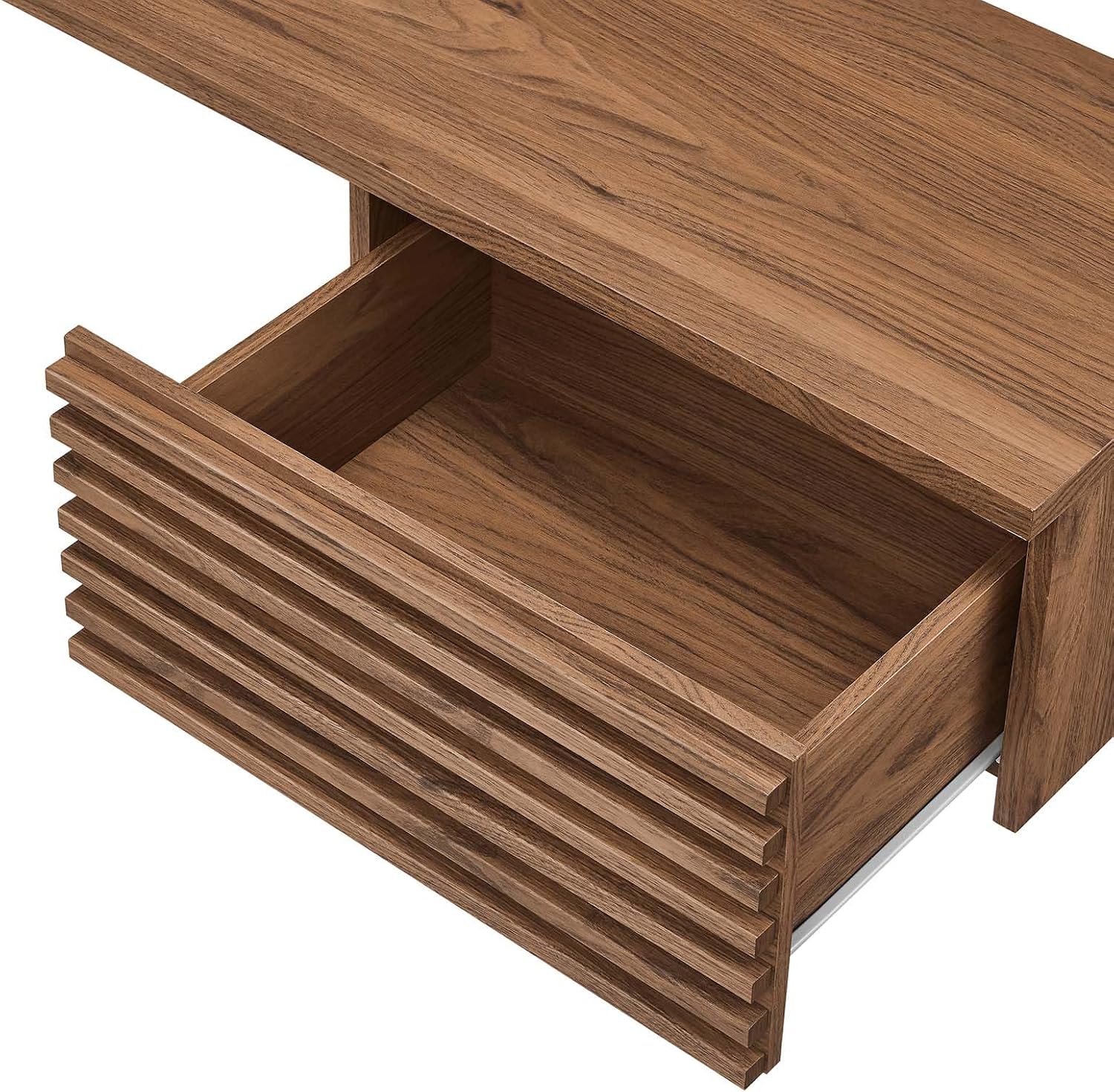 Modway EEI-6181-WAL Render Wall Mount Corner Office Desk, Walnut