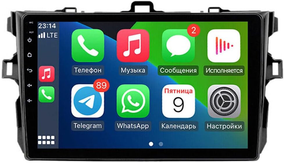 Car Stereo for C-orolla 2009-2013 9'' HD 2.5D Touchscreen w/Android 11 Auto Radio with Wireless Wired w/carplay & w/Android Auto Built-in GPS & Wi-Fi w/Bluetooth Steering Wheel Control