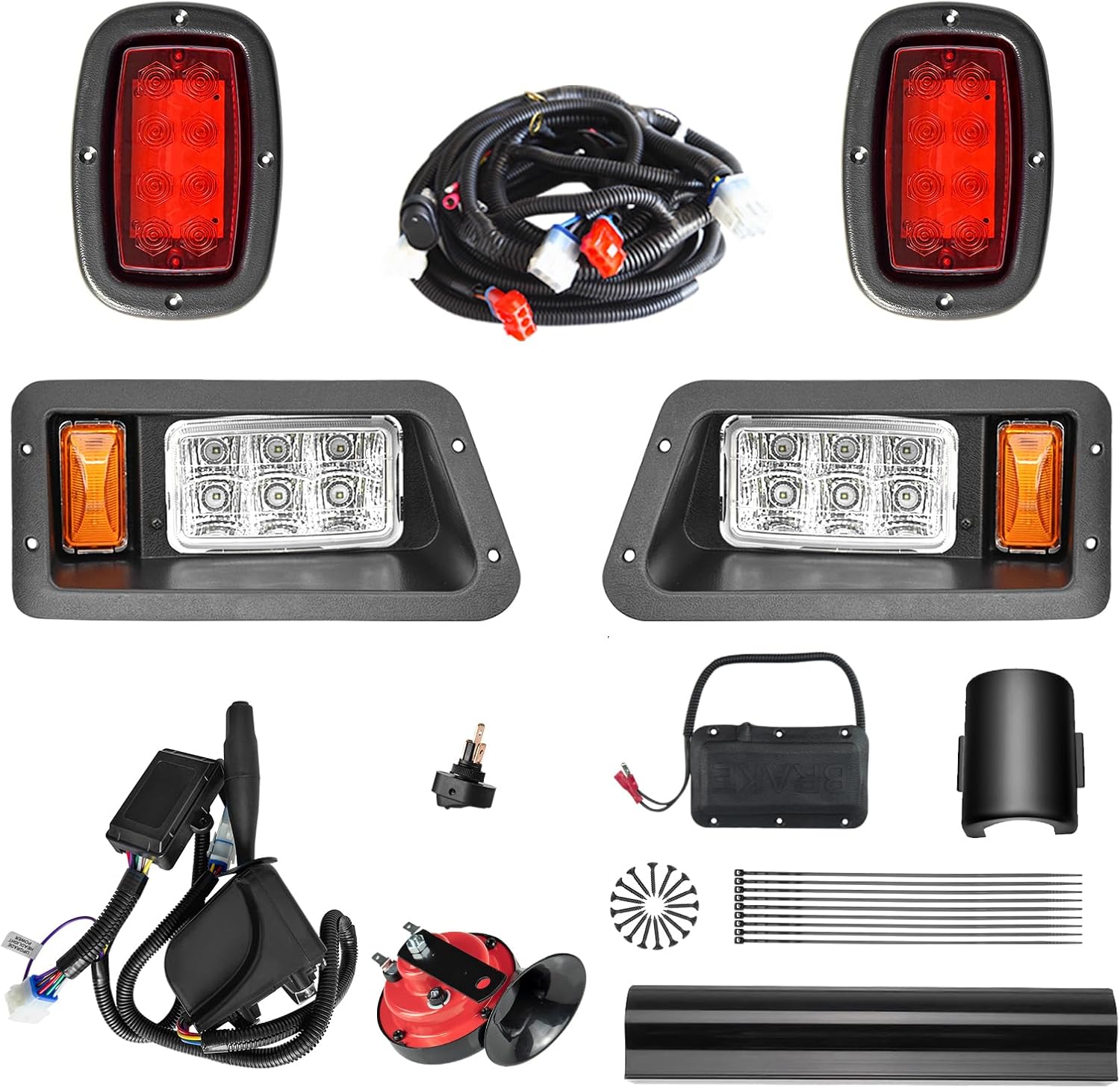 Ultimate LED Head Tail Light Kit For YAMAHA G14 G16 G19 G22 Gas or Electric Golf Cart Models Replace Complete 12V Light Kit Assembly For YAMAHA G22