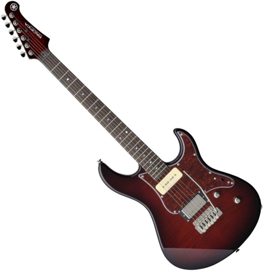 Yamaha Pacifica PAC611VFM DRB Solid-Body Electric Guitar, Dark Red Burst