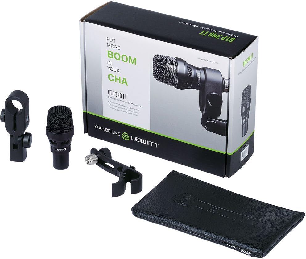 Lewitt DTP-340-TT Dynamic Instrument Microphone with GFW-MIC-2621 Tripod Style Mic Stand and XLR Cable