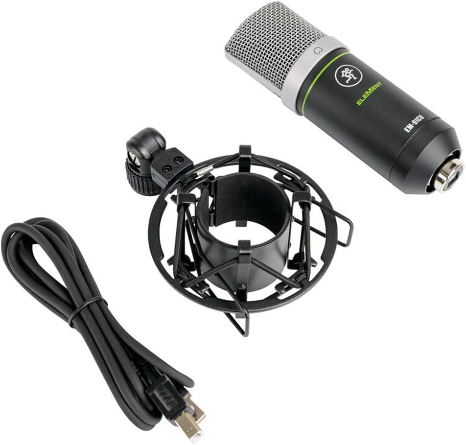 Mackie EM-91CU USB Condenser Microphone Bundle with Mic Boom Scissor Arm Stand & Pop Filter