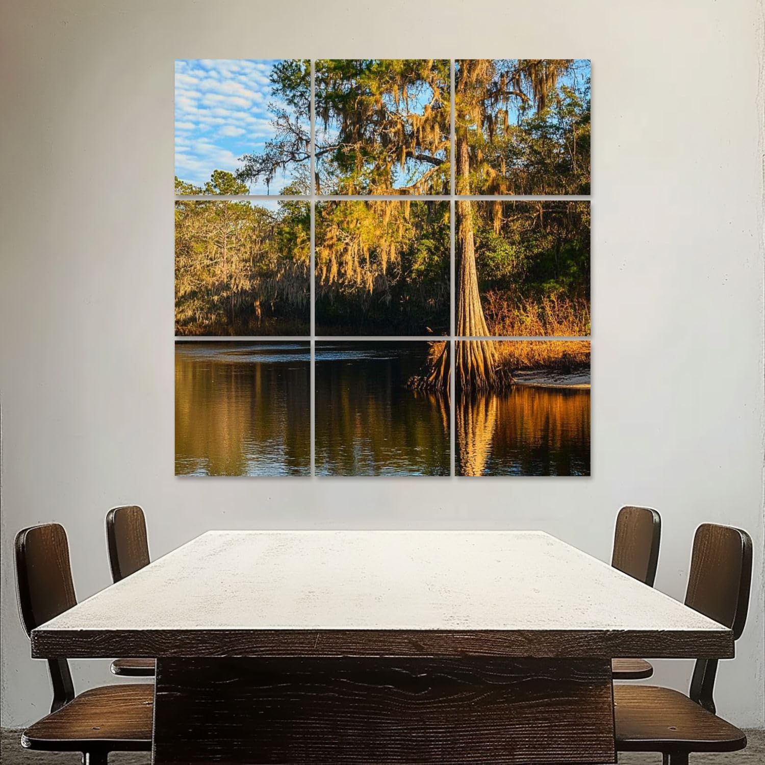 Art Acoustic Panels Self Adhesive suwannee river tree swamp pictures royalty photos 9 Packs Decorative Soundproof Wall Panels Large Sound Absorbing Panels for Home Office 60