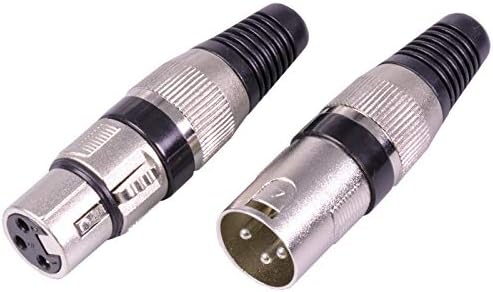 Davitu Electrical Equipments Supplies - 50sets/lot 3 Pin XLR Connectors Male+ Female 3 Pole XLR Plug Jack Socket Microphone MIC Cable Terminal Wire Connector - (Color: Orange)