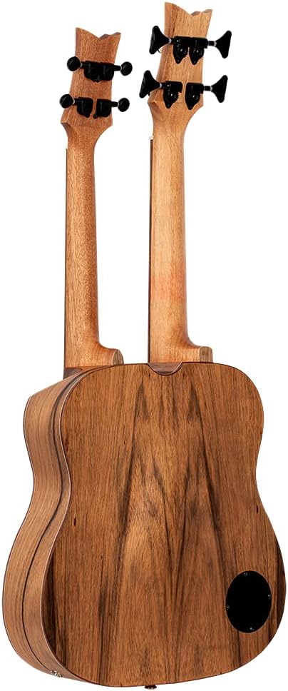 Custom Built Series Double Neck Tenor Acoustic-Electric Ukulele & Uke-Bass w/Bag