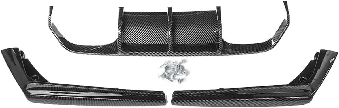 Rear bumper Car Rear Bumper Spoiler Compatible For BMW F80 M3 F82 F83 M4 2015-2020 Diffuser Corner Splitter Rear Lip Protector Guard Trim Accessories(Carbon Fiber Look)