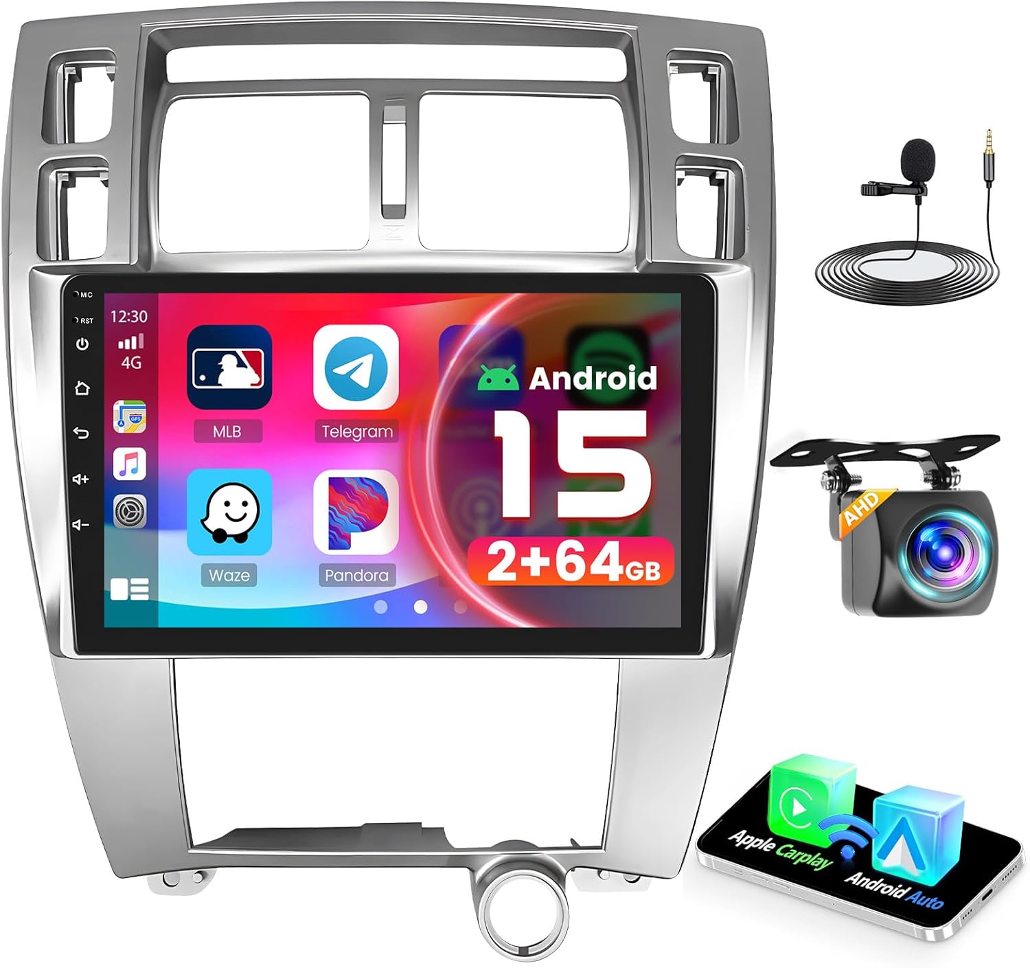 [4Core 64G] Android 15 Car Stereo for Hyundai Tucson 2006-2009, Hikity 10.1