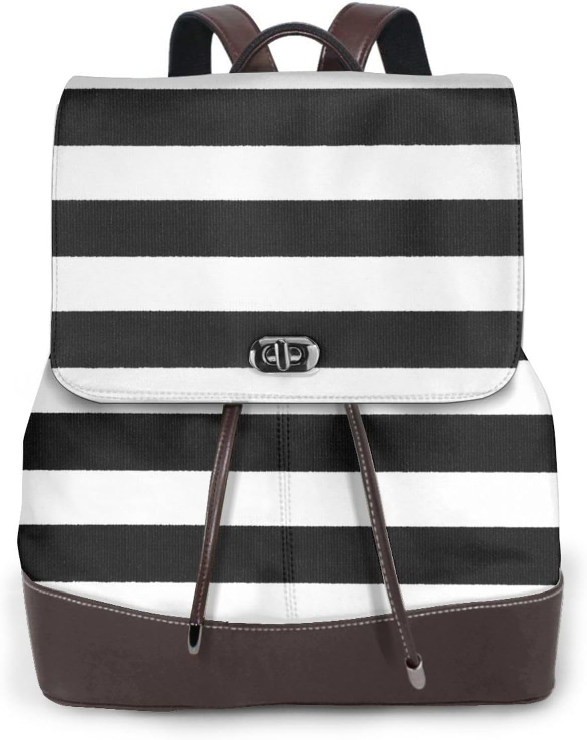 Stripes for Womens Backpack Purse Microfiber PU Anti-theft Large Fashion Designer Travel Bag Ladies Shoulder Bags
