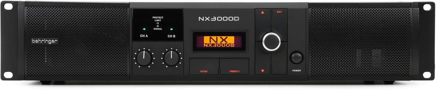 Behringer NX3000D Ultra-Lightweight 3000 Watt Class-D Power Amplifier with DSP Control and SmartSense Loudspeaker Impedance Compensation