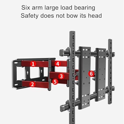 Adjustable TV Wall Mount - for 70-120 Inch LCD TV Wall Mounting Bracket, TV Mount Bracket with Two Swivel Articulating Tilt 6 Arms, Max Vesa 1000 x 600 mm, Holds up to 130 kg