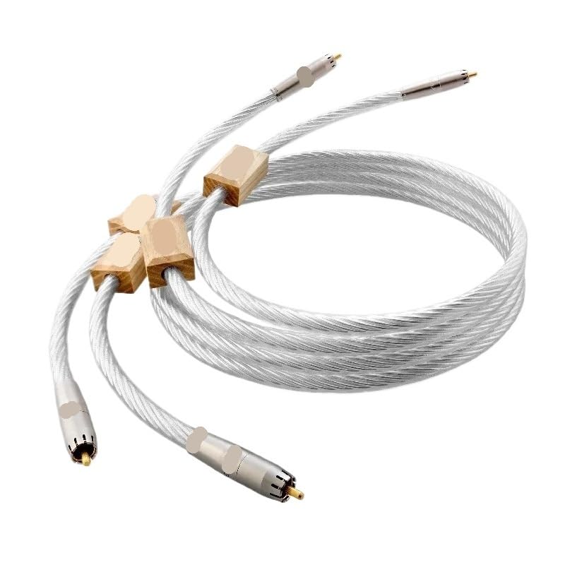 HiFi XLR Cable 7n Silver Plated Conductor XLR Gold Plated Male and Female terminals(RCA,0.75m)