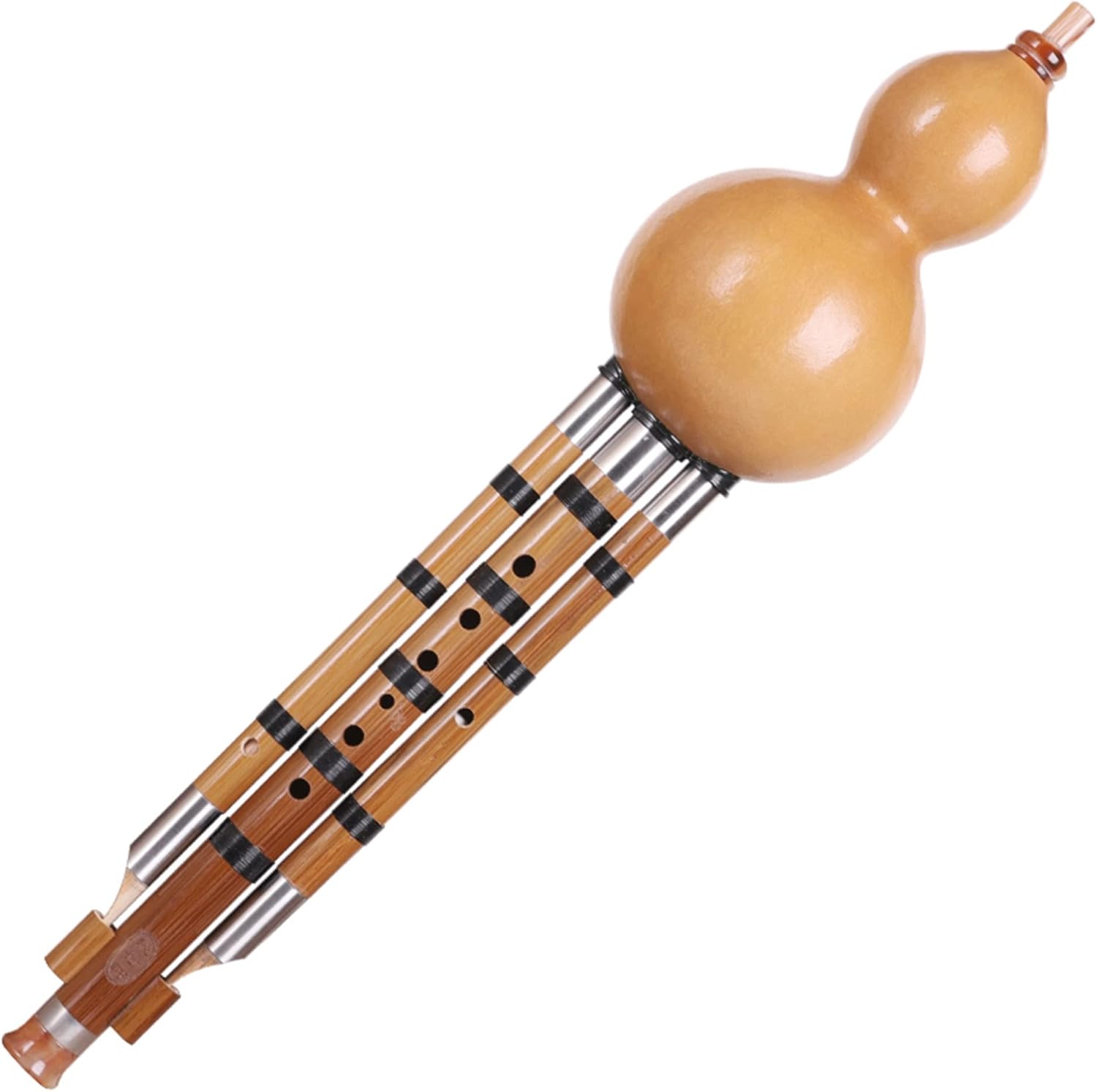 Hulusi Cucurbit Flute，Detachable Bamboo Flute，Handmade Ethnic Instrument，Professional Traditional Instrument Anti Drop，Curcubit Gourd ​Flute for Adult Music Lovers