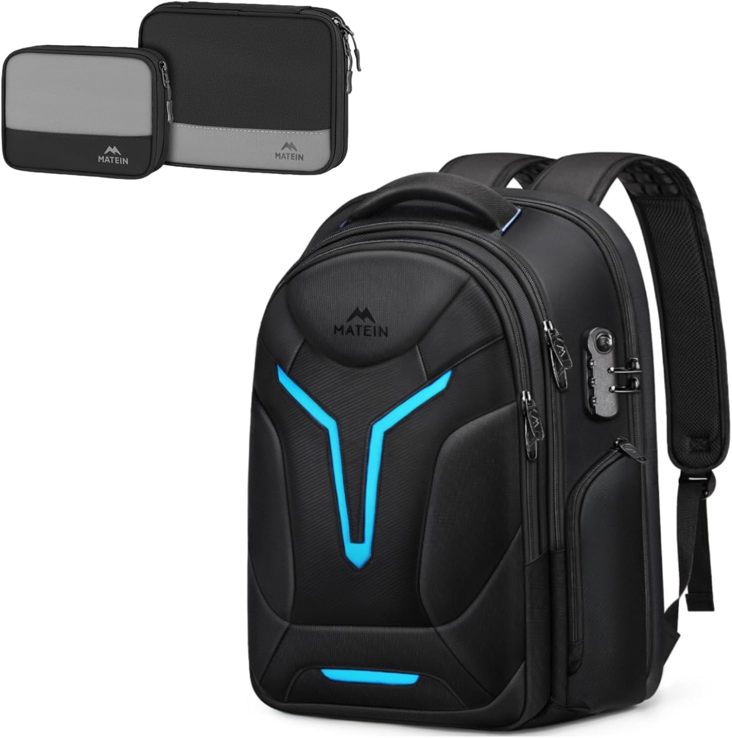 MATEIN Cord Organizer Travel Case 2 Pack, Anti Theft Gaming Laptop Backpack for Men