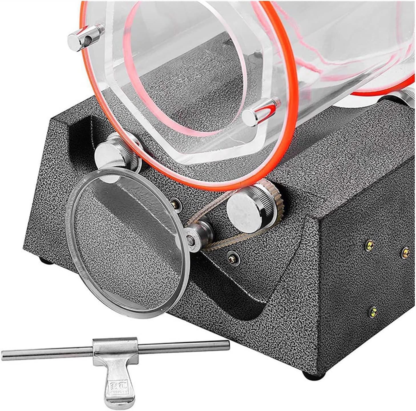 Drum Polishing Machine, Metal Silver Jewellery Cleaning Machine, Small Rotary Drum Machine, Desktop Gold Tool KT2000 (Size : 110V)