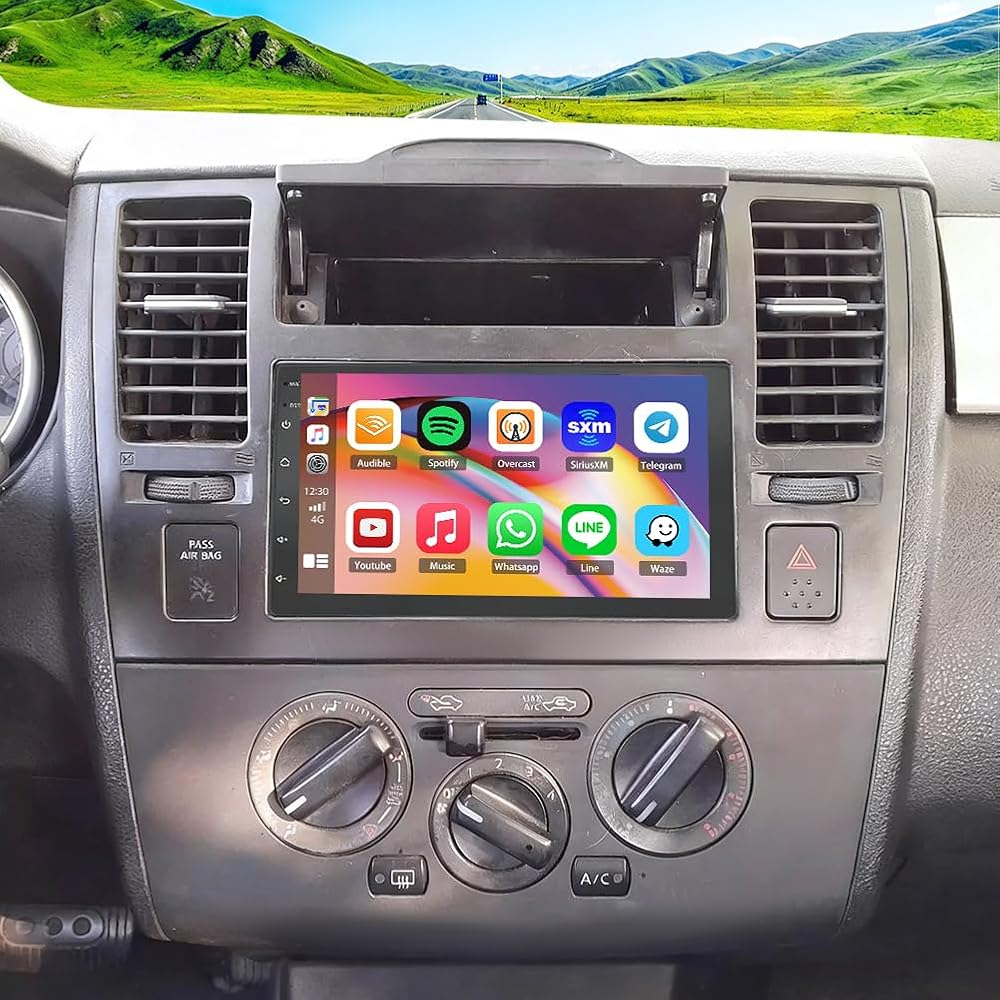 8+256G Double Din Radio Stereo for Nissan Versa 2006-2011 with Wireless Carplay & Android Auto,7 Inch Android 15 Car Audio Receiver GPS Navigation Unit with Bluetooth Head Unit WiFi SWC