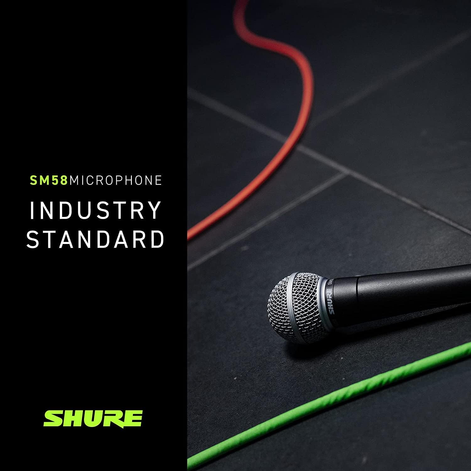 Shure SM58 Professional XLR Dynamic Vocal Microphone – Cardioid Mic for Live Performance, Studio Recording, Podcasting & Broadcasting (SM58-LC)