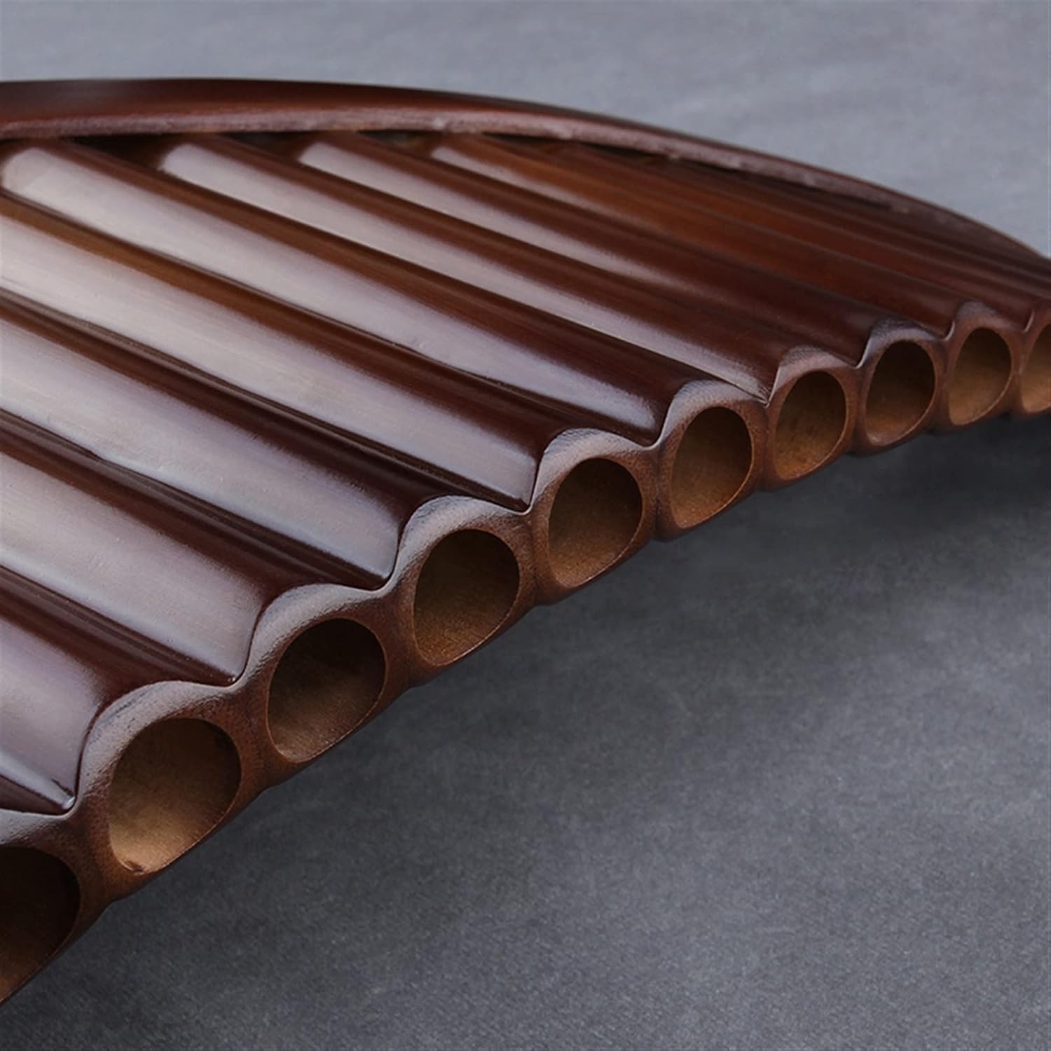 KESHUO 22 Pipe Brown Handmade Bamboo Pan Flute Panpipes Instrument C Key Wind Panflute Panpipes (Color : Right-Hand)