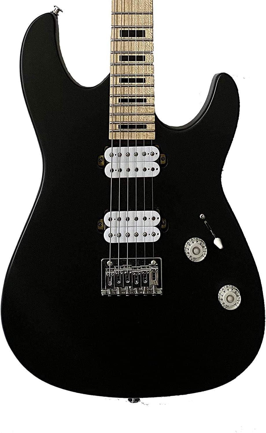 Sawtooth ST-M24 Electric Guitar Satin Black ST-M24-SBK with Padded 6-Pocket Gig Bag