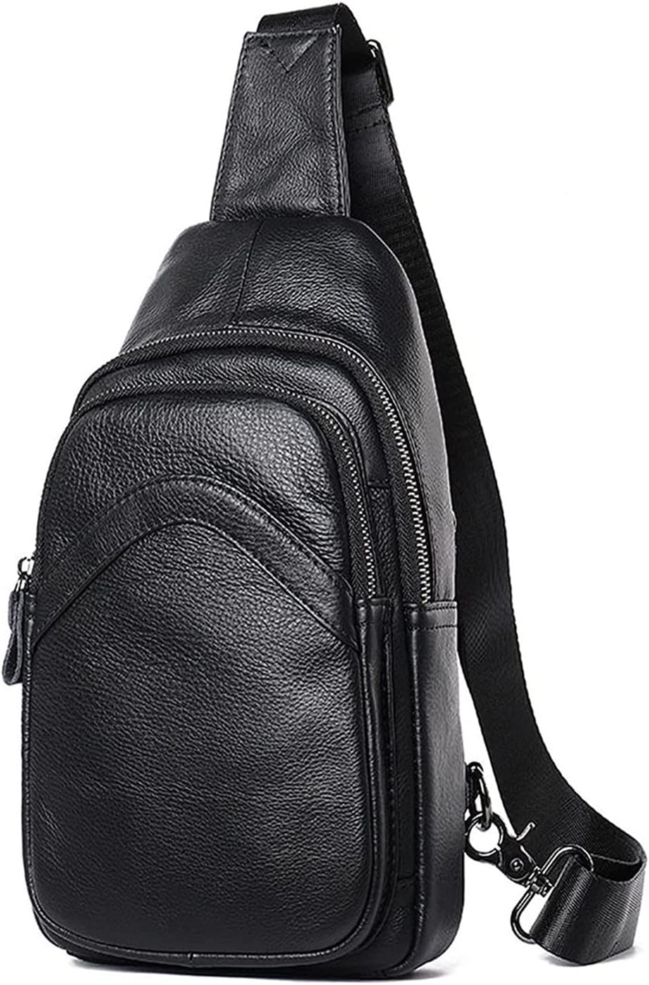 Vintage Leather Sling Chest Backpack Multipurpose Anti Theft Casual Outdoor Travel Pack Crossbody bag