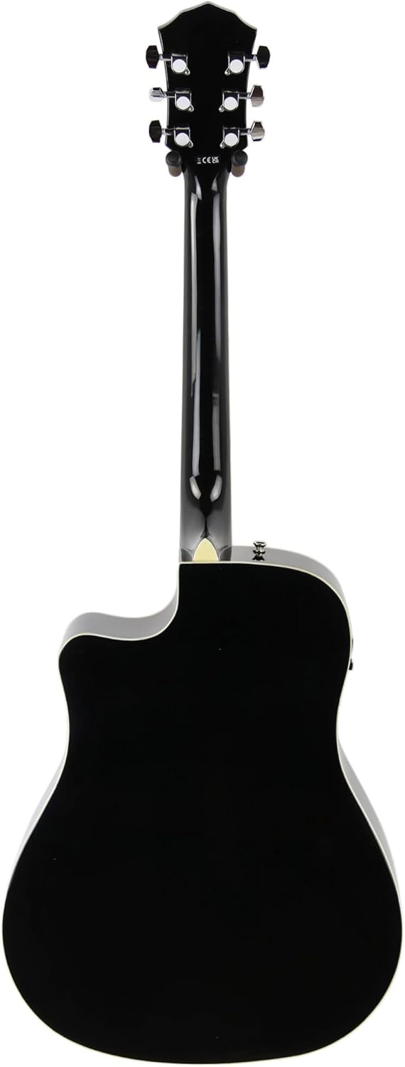 Fender FA-125CE Dreadnought, with 2-Year Warranty Walnut Fingerboard, Black