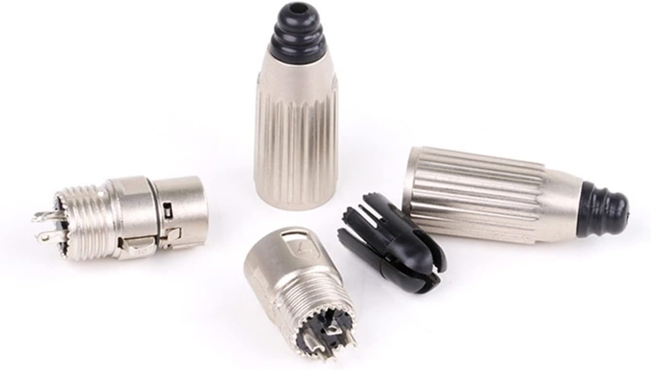 Silver Cable Soldering Straight Adapter X L R 3 Pin Male Female Plug XLR Audio Microphone Connector Adapter 10Pcs (Color : 10xD1033F)