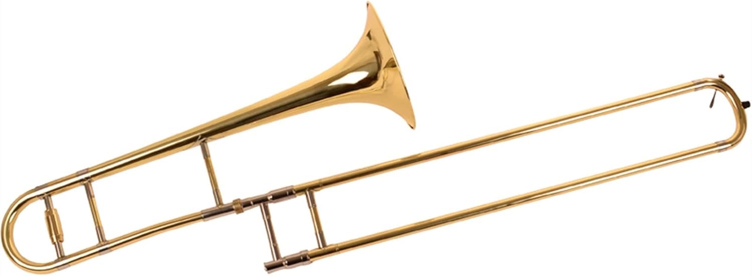 FLFL Student Trombone Professional Tenor Trombone B Flat Tenor Horn with Trombone Mouthpiece and Gloves Gold Brass Wind Instruments