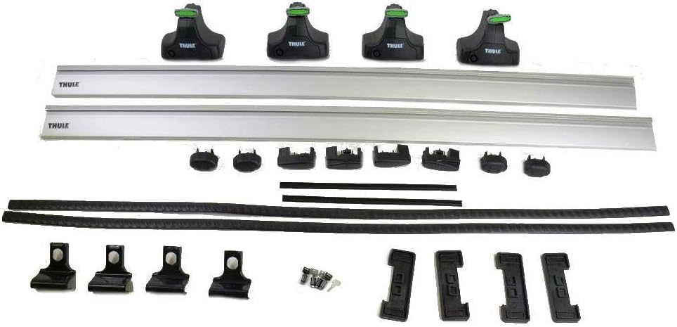 Mopar 82211846AB Brushed Aluminum Roof Rack, 2 Pack