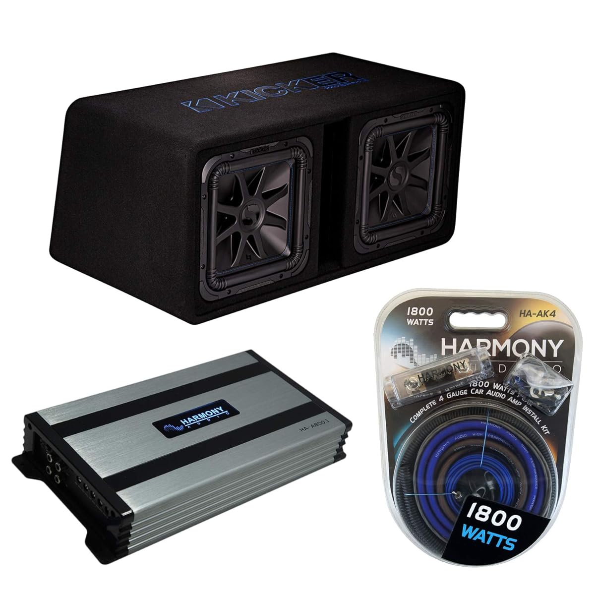 Harmony Audio Kicker DL7S12 Car Audio Loaded L7 Solo Baric Square Dual 12