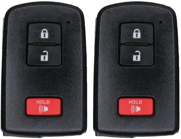Replcament Smart Key Fob for Toyota Highlander 2017 FCC HYQ14FBA Part Number 89904-0E092 89904-0E091 89904-0E090 89904-60J70 Pack of 2