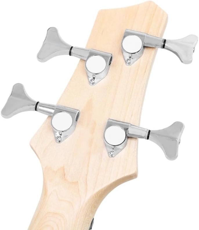 4-String Electric Bass Guitar 24-Fret Solid Body Active Pickups Water Ripple Finish Professional Instrument for Studio Recording Stage Performance and Live Gig Musicians